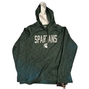 Michigan State Spartans NCAA Hoodie Green Pullover Sweatshirt Mens XL NWT